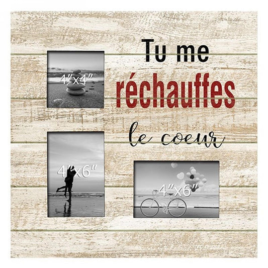 French Text-Tu Me Réchauffes Le Cceur Photo Frame