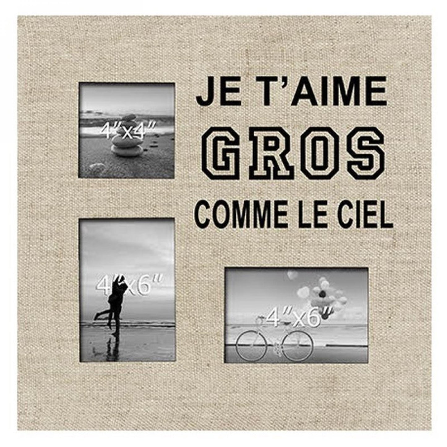 French Text-Je T'Aime Gros Comme Le Ciel Photo Frame