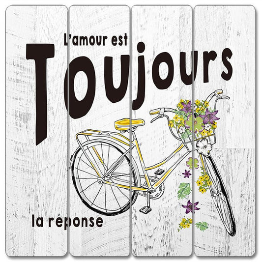 French Text- L'Amour Est Toujours La Reponse Sign