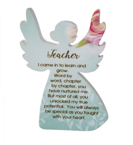 Angel Shape With Text-Teacher Plaque