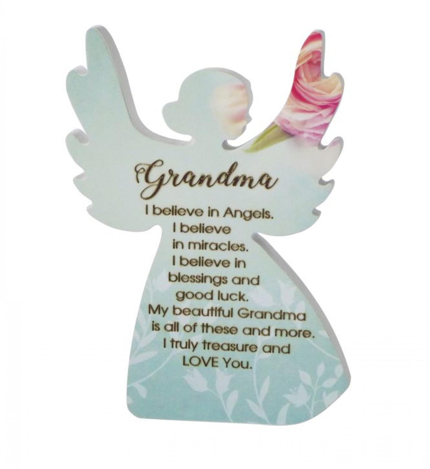 Angel Shape With Text-Grandma Plaque