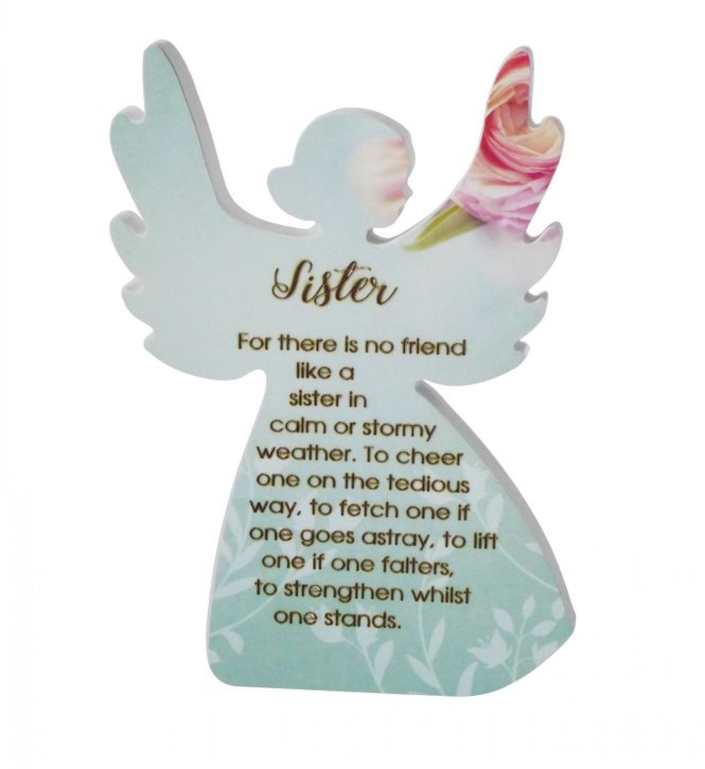 Angel Shape With Text-Sister Plaque