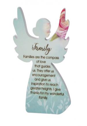 Angel Shape With Text-Family Plaque