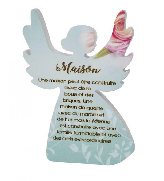 Angel With French Text- Maison Figurine