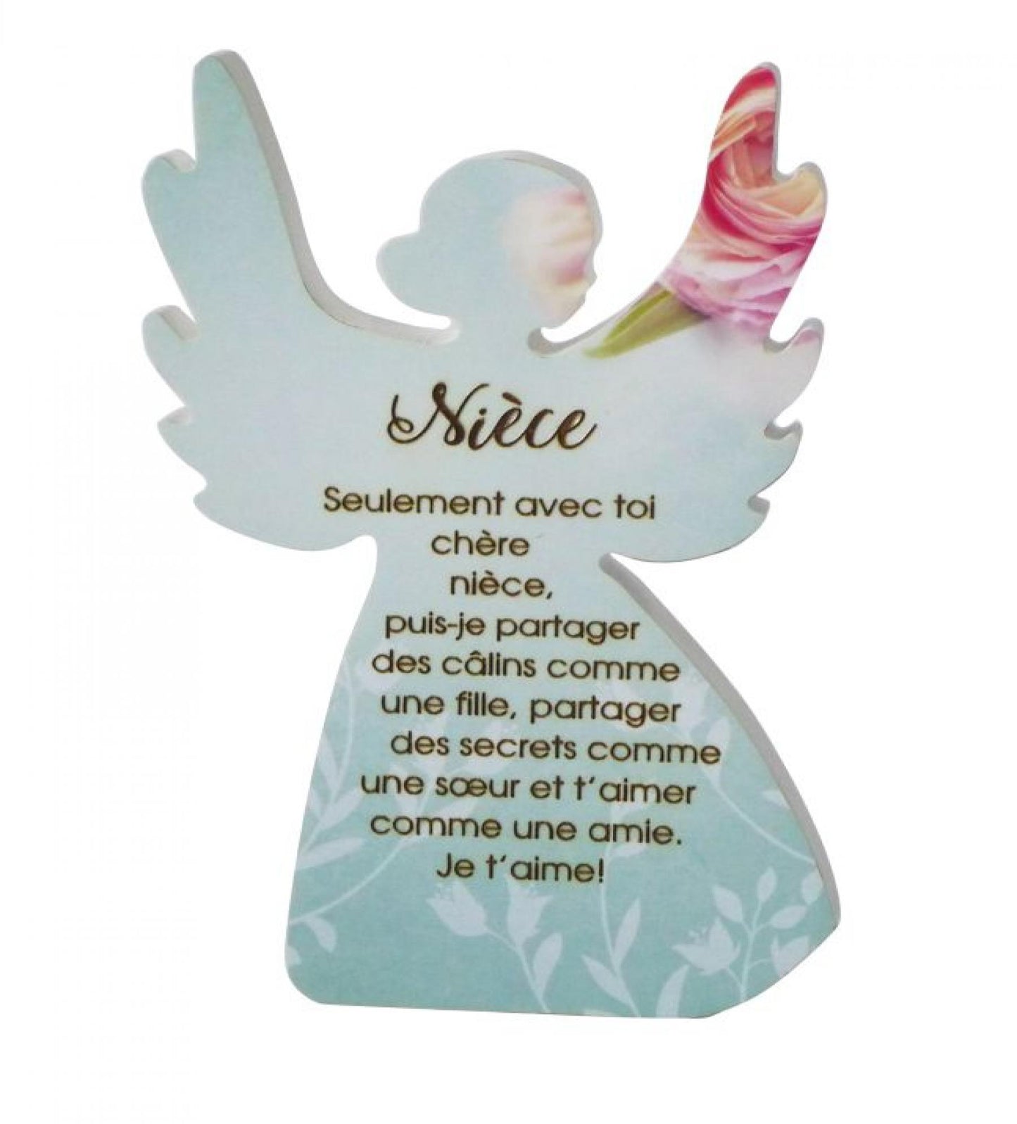 Angel With French Text- Nièce Figurine