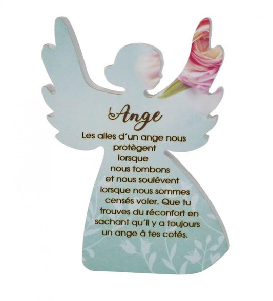 Angel With French Text- Ange Figurine