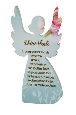 Angel With French Text- Chère Tante Figurine