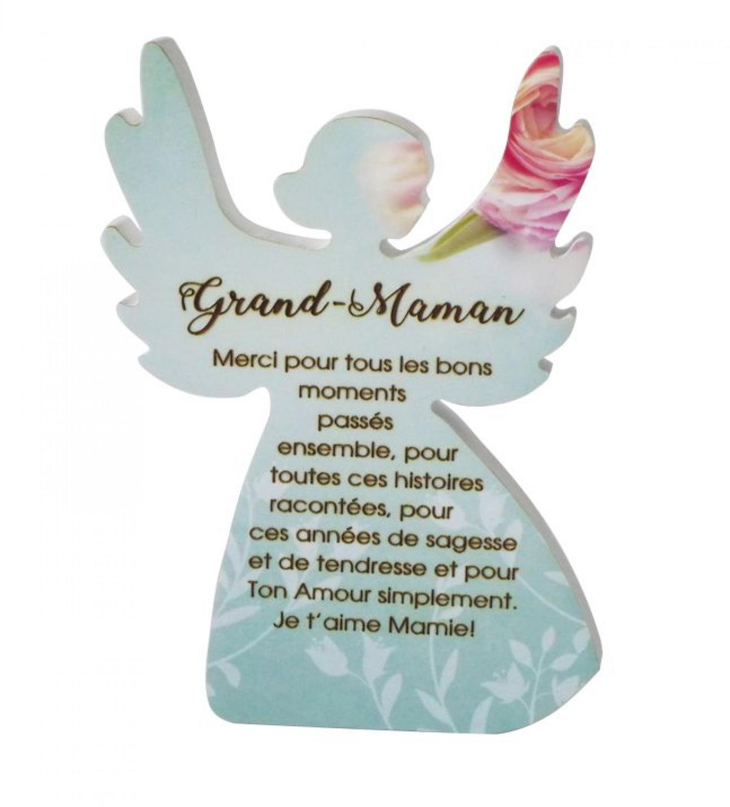 Angel With French Text- Grand-Maman Figurine