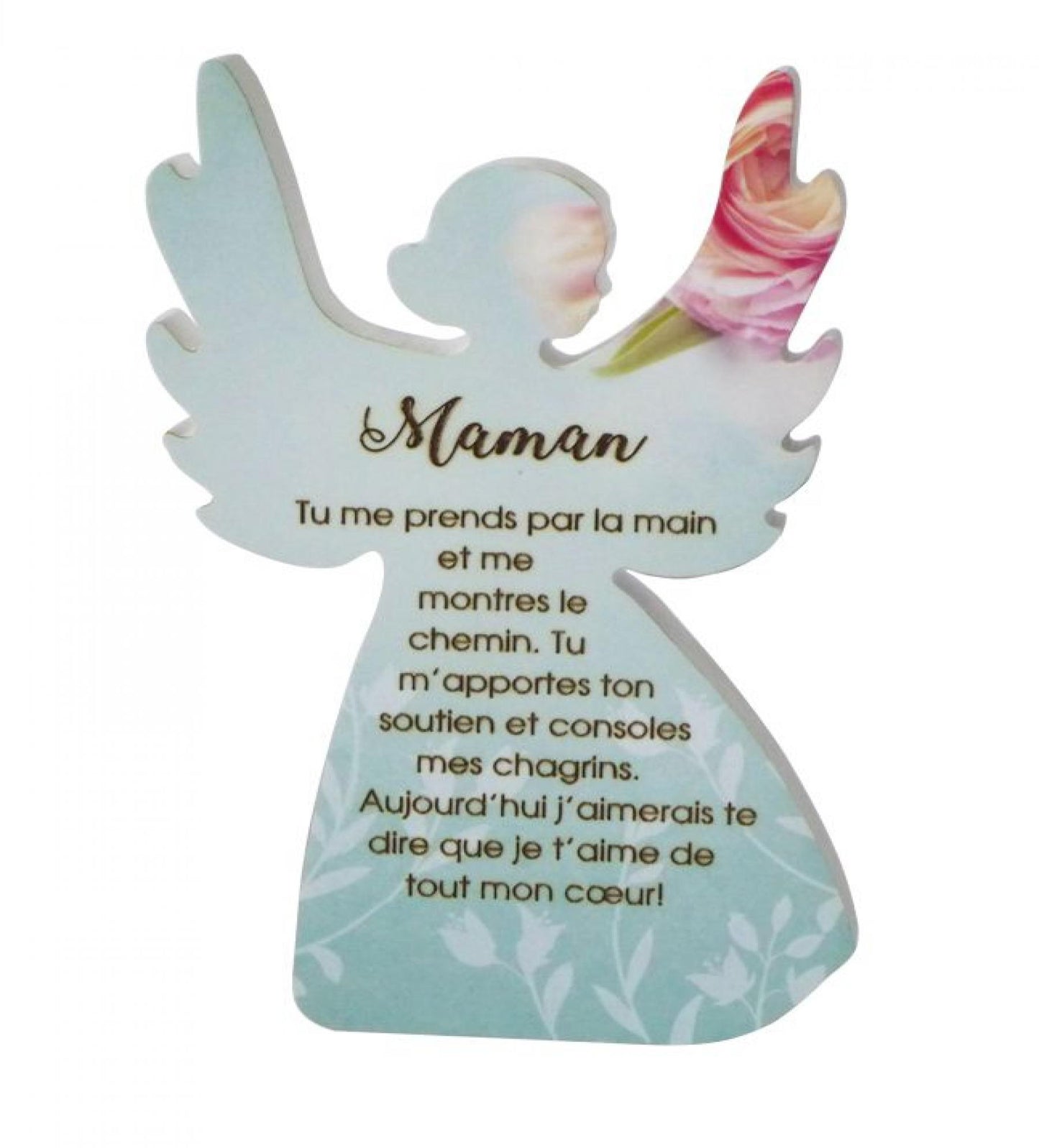 Angel With French Text- Maman Figurine