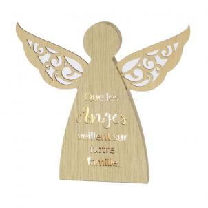 Led Lit Angel With French Text- Anges Figurine