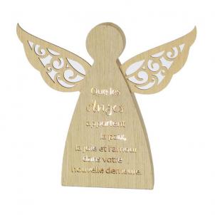 Led Lit Angel With French Text- Nouvelle Demeure Figurine