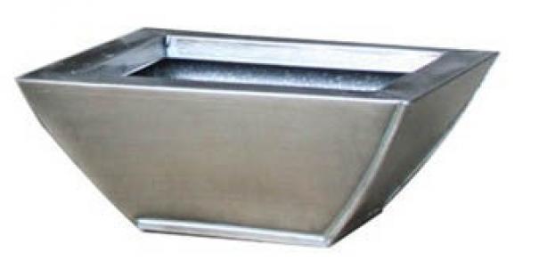 Titanium Color Finish Square Metal Planter