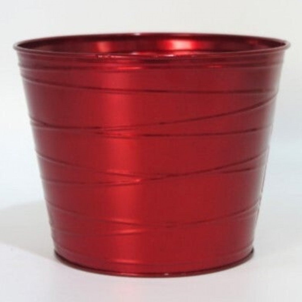 Red With Swirled Lines Planter