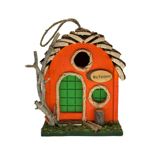Seaside Hut With Welcome Sign Bird House