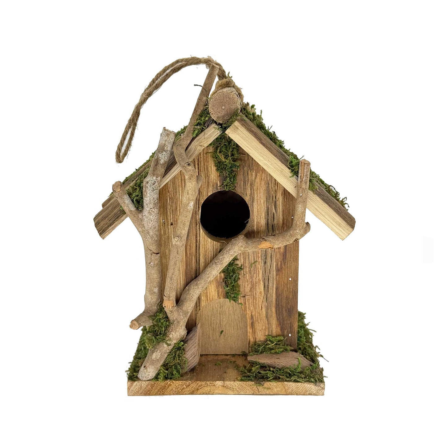 Branch & Moss Rustic Bird House