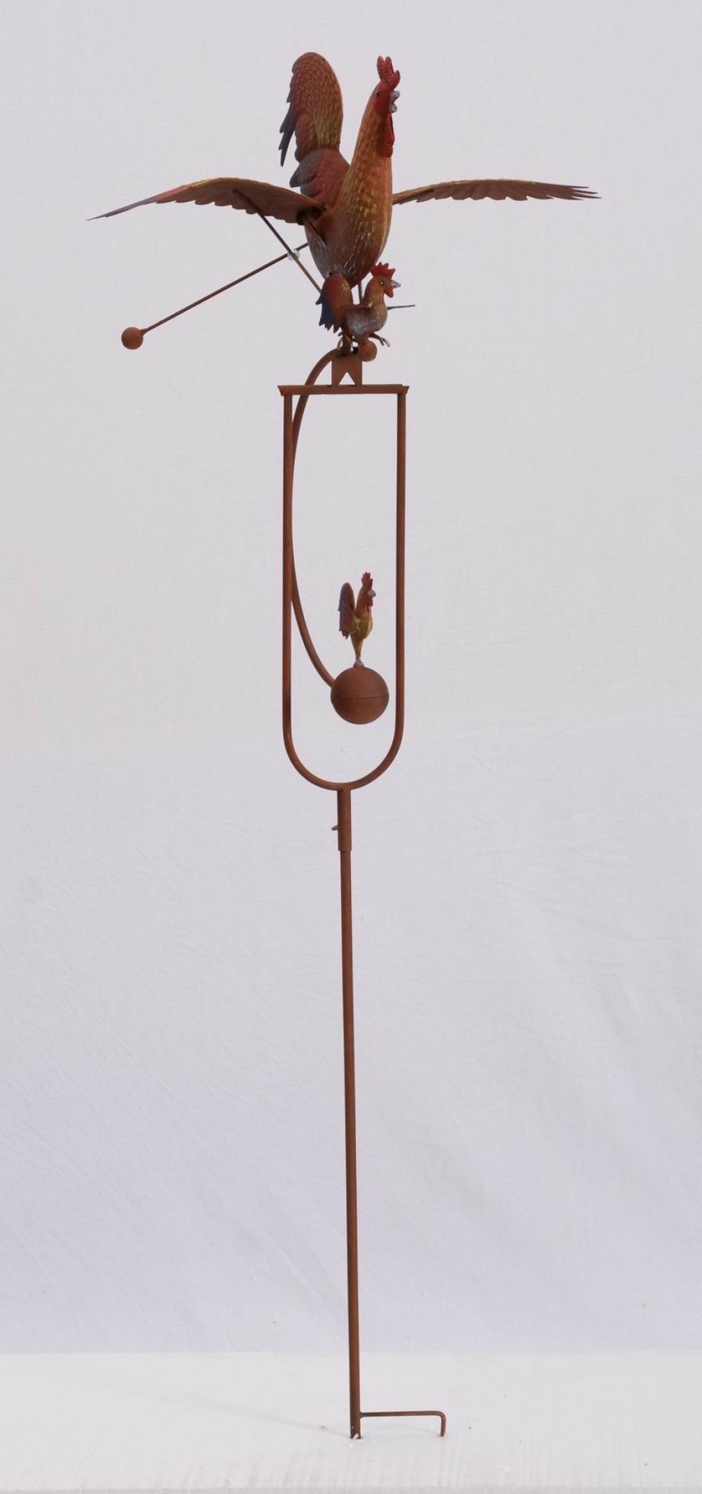 Rocking Roosters Garden Stake