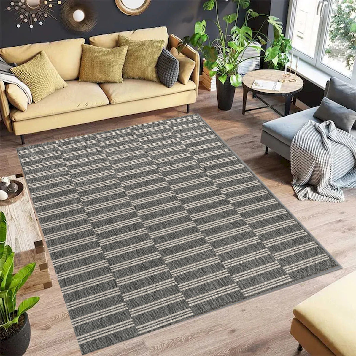 Gemini I Indoor-Outdoor Reversible Patterned Rug