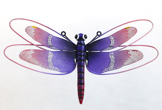 Purple & Pink Dragonfly Metal Wall Decor