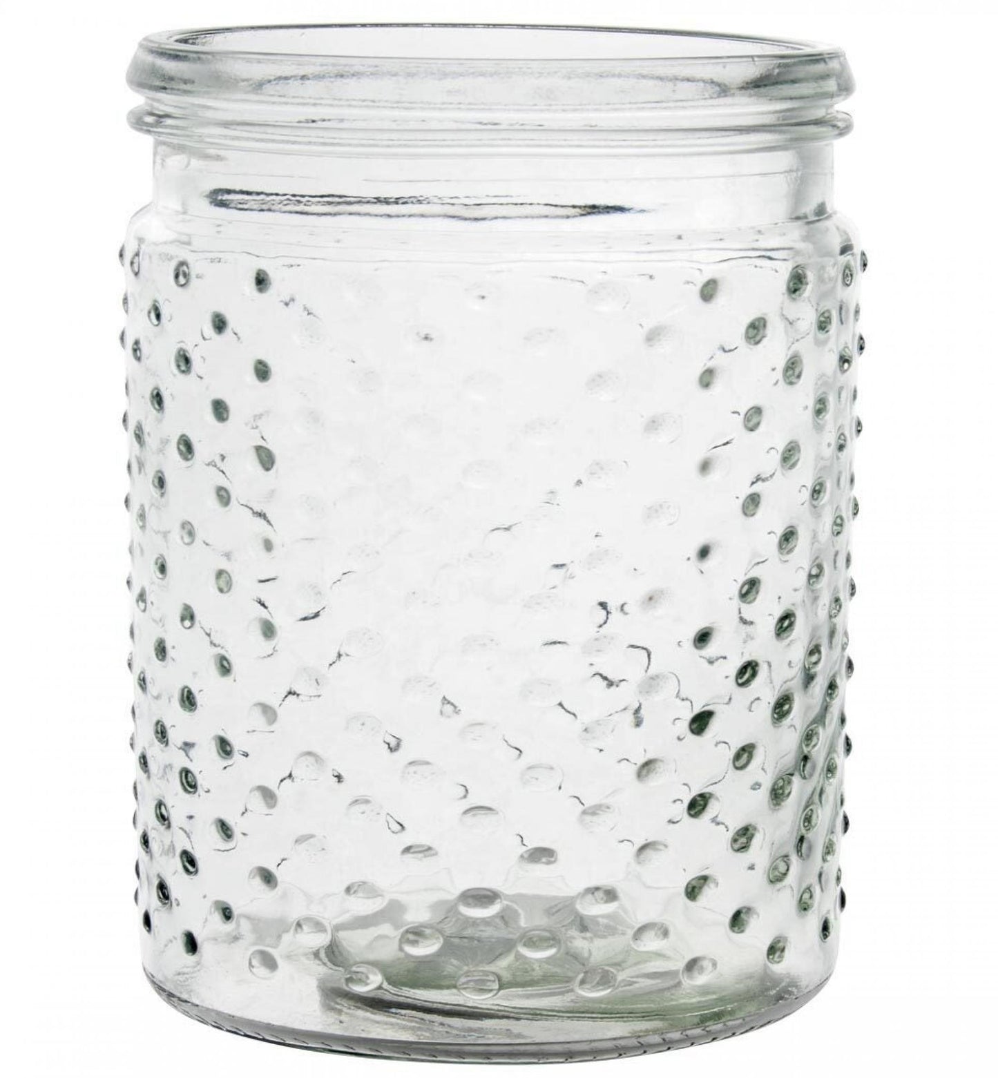 Clear Hobnail Glass Vase