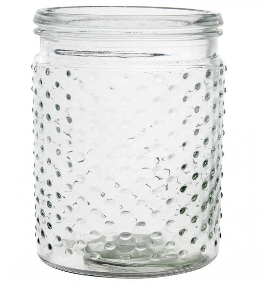 Clear Hobnail Glass Vase