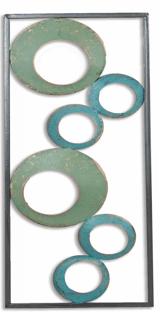 Green And Blue Circles Wall Decor