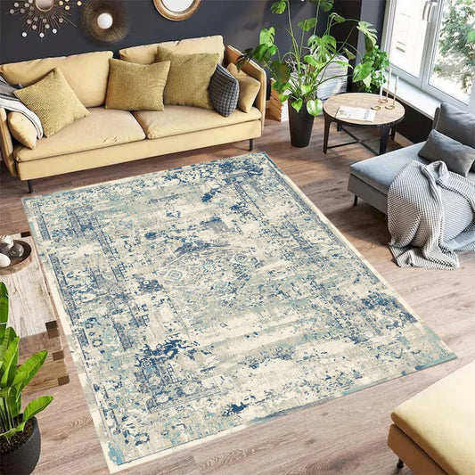 Heirloom Transitional Blue Beige Rug