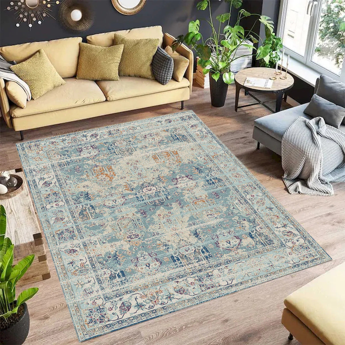 Heirloom Transitional Gray Blue Rug