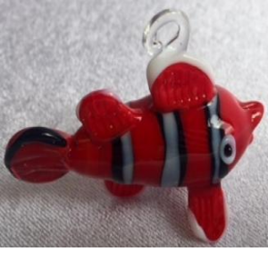 Hanging Glass Clownfish Ornament