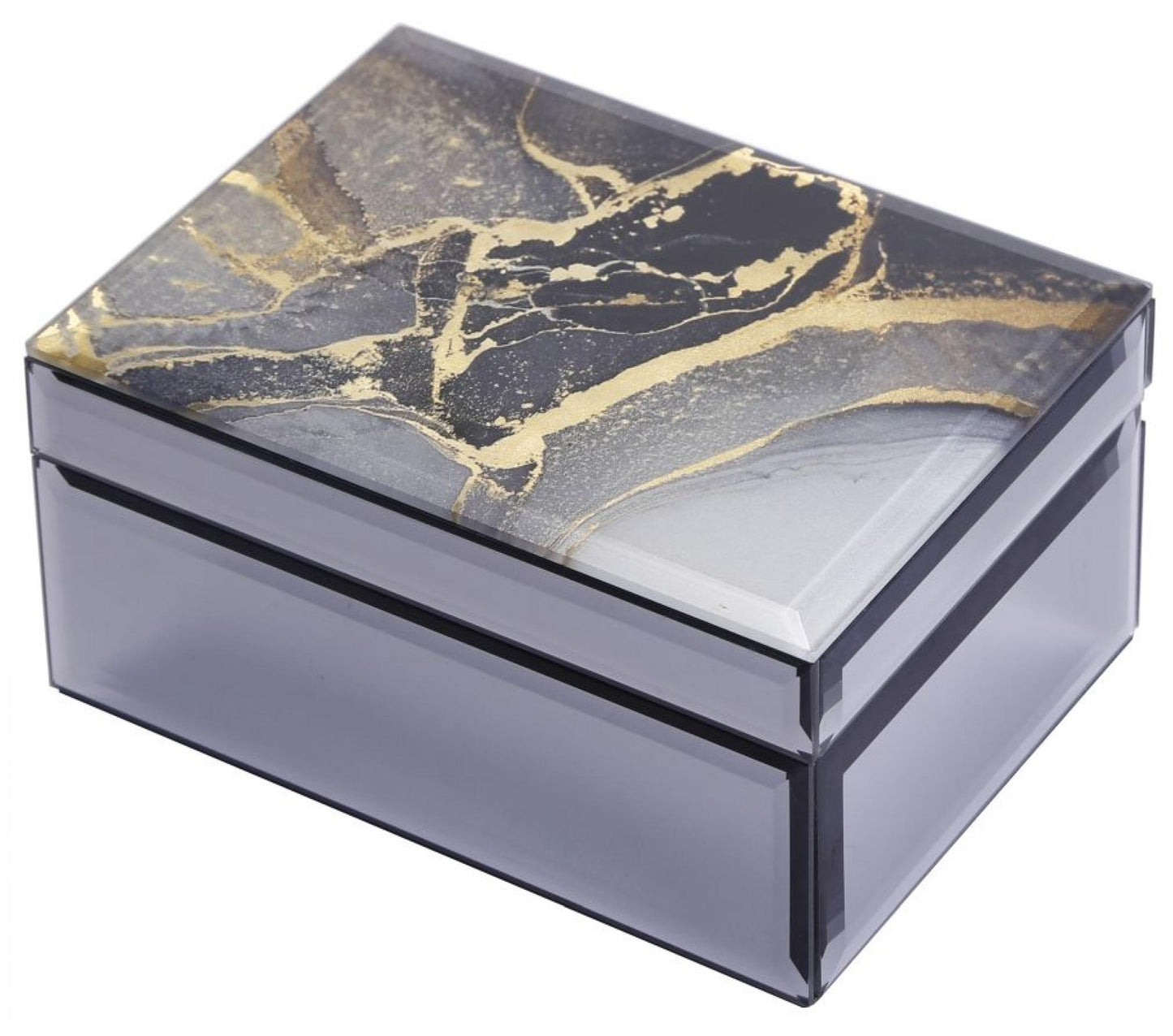 Agate Crystal Marbled Top Jewellery Box