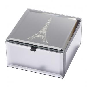 Etched Eiffel Tower Top Jewellery Box