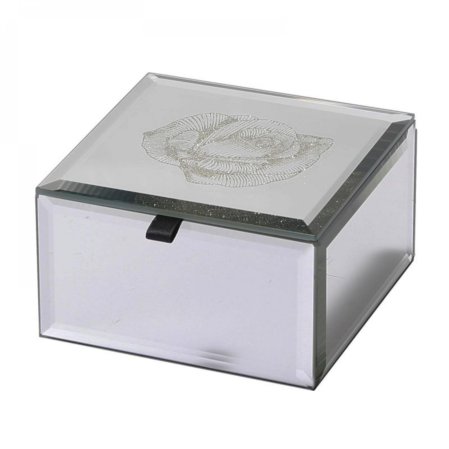 Etched Rose Top Jewellery Box