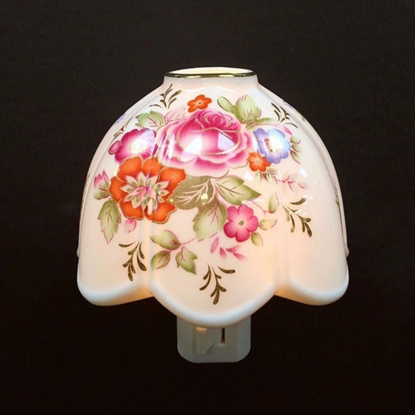 Flower Pattern On A Lamp Shade Shaped Night Light