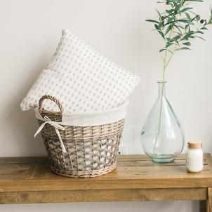 Cream And Beige Patterned Cushion Cover