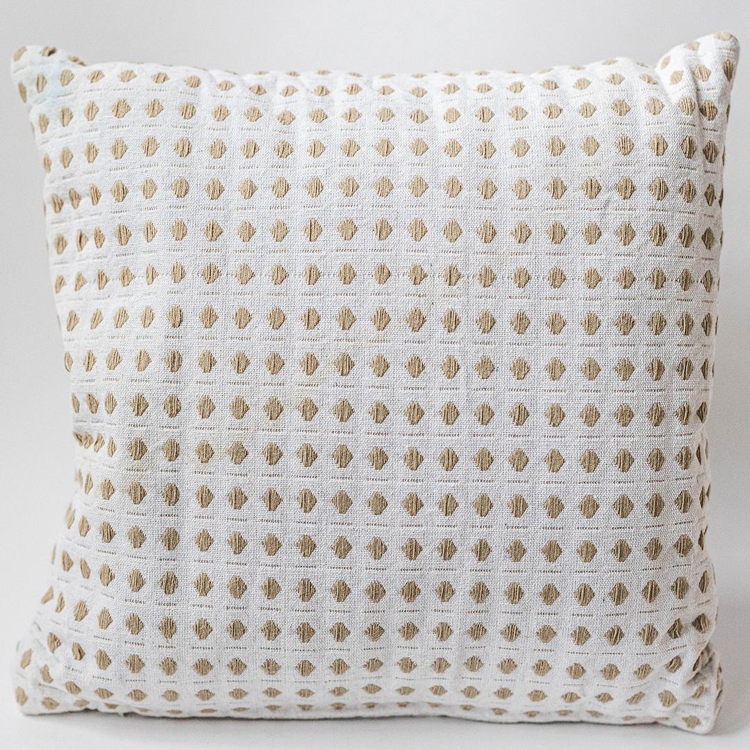 Cream And Beige Patterned Cushion Cover