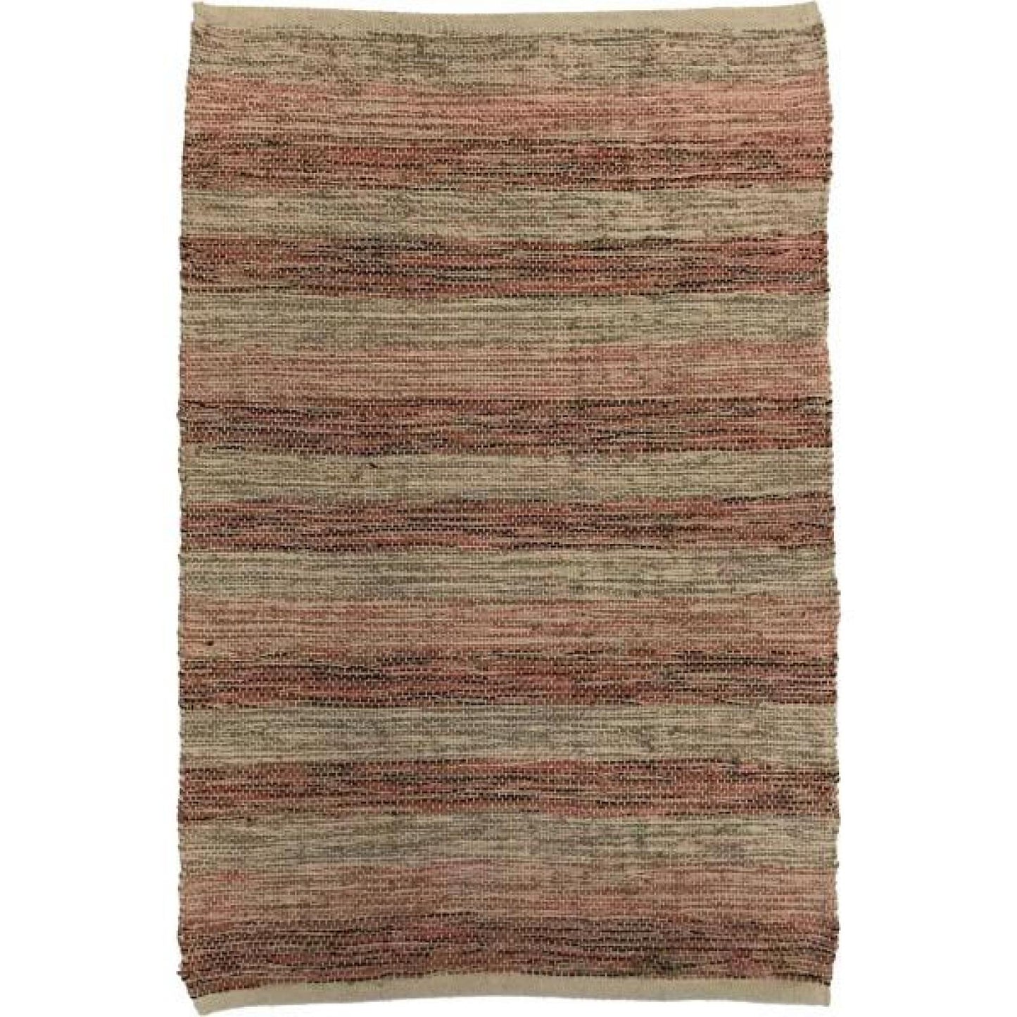 Woven Striped Cotton Rug