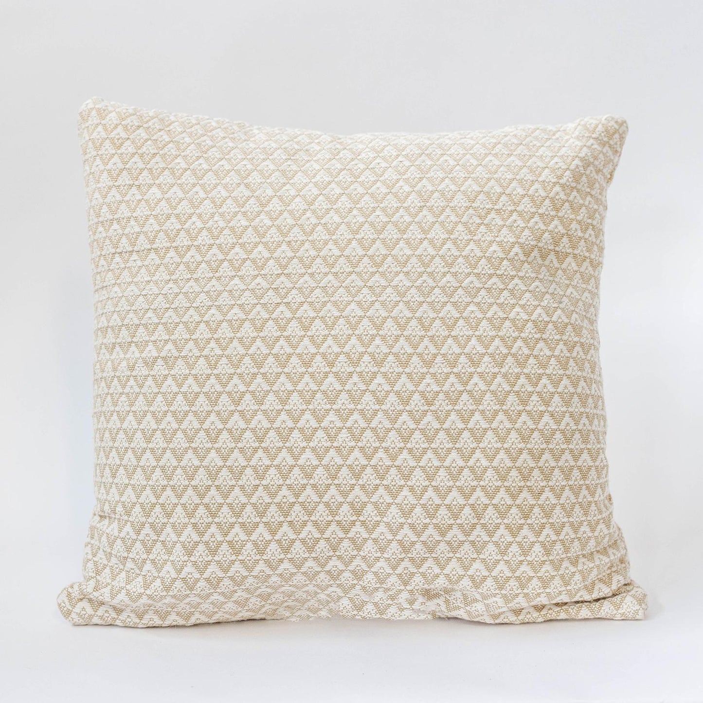 Cream And Tan Patterned Cushion Cover