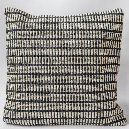 Knitted Beige And Gray Pattern Cushion Cover