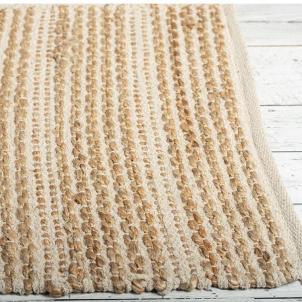 Jute And Cotton Striped Rug