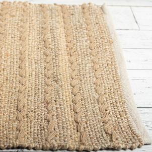 Jute Striped With Braids Rug