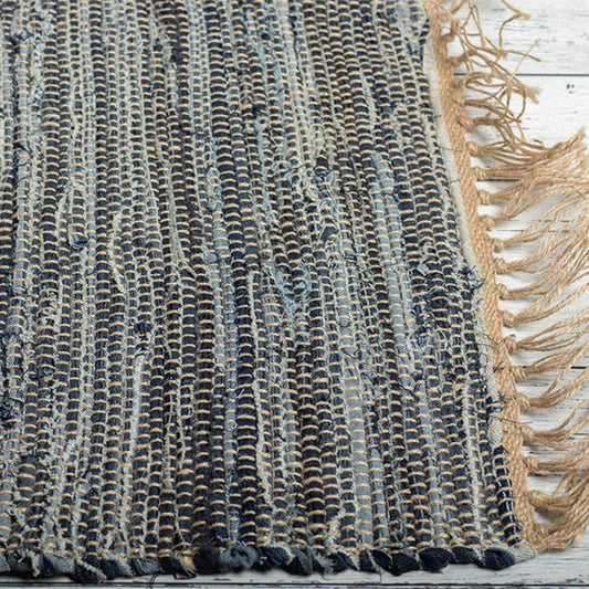 Cotton With Jute Fringe Rug