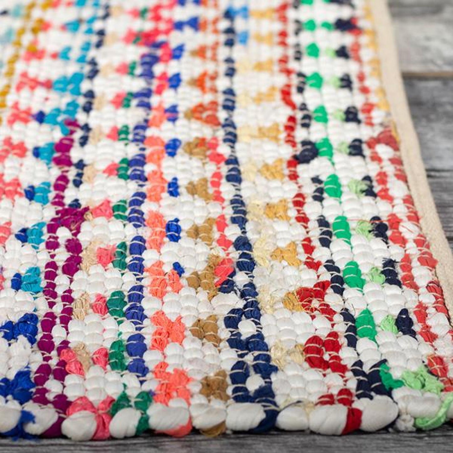 Multi-Coloured Fabric Rug