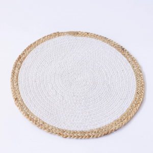 Braided White With Natural Edge Placemat