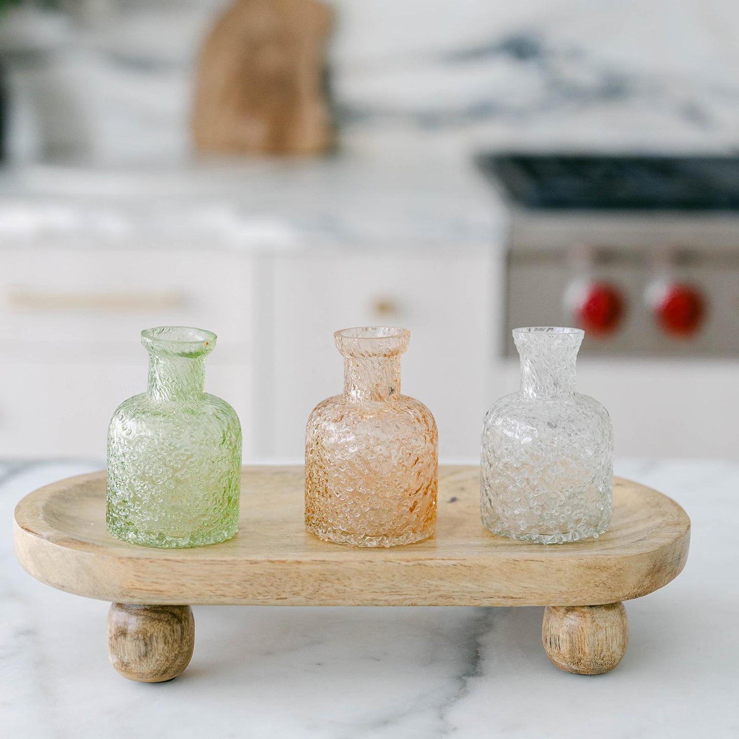 Textured Light Green Decorative Bottle