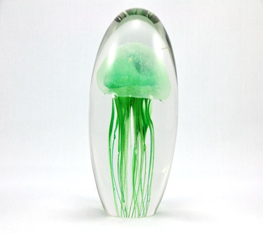 Green Glow Jellyfish Paperweight