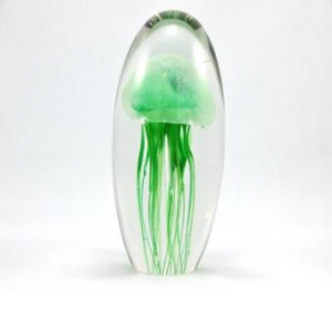 Green Glow Jellyfish Paperweight