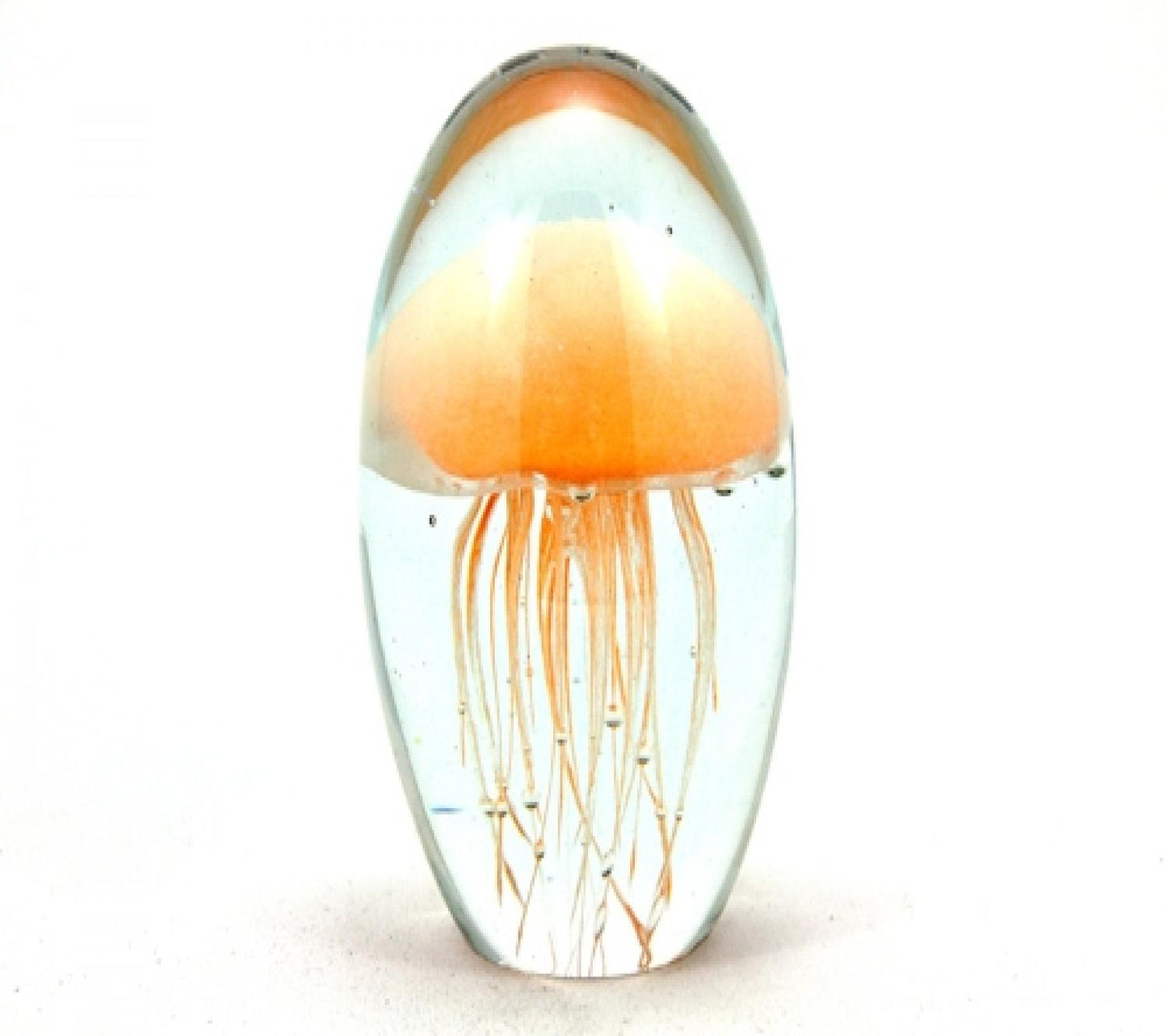 Glow Peach Jellyfish Paperweight