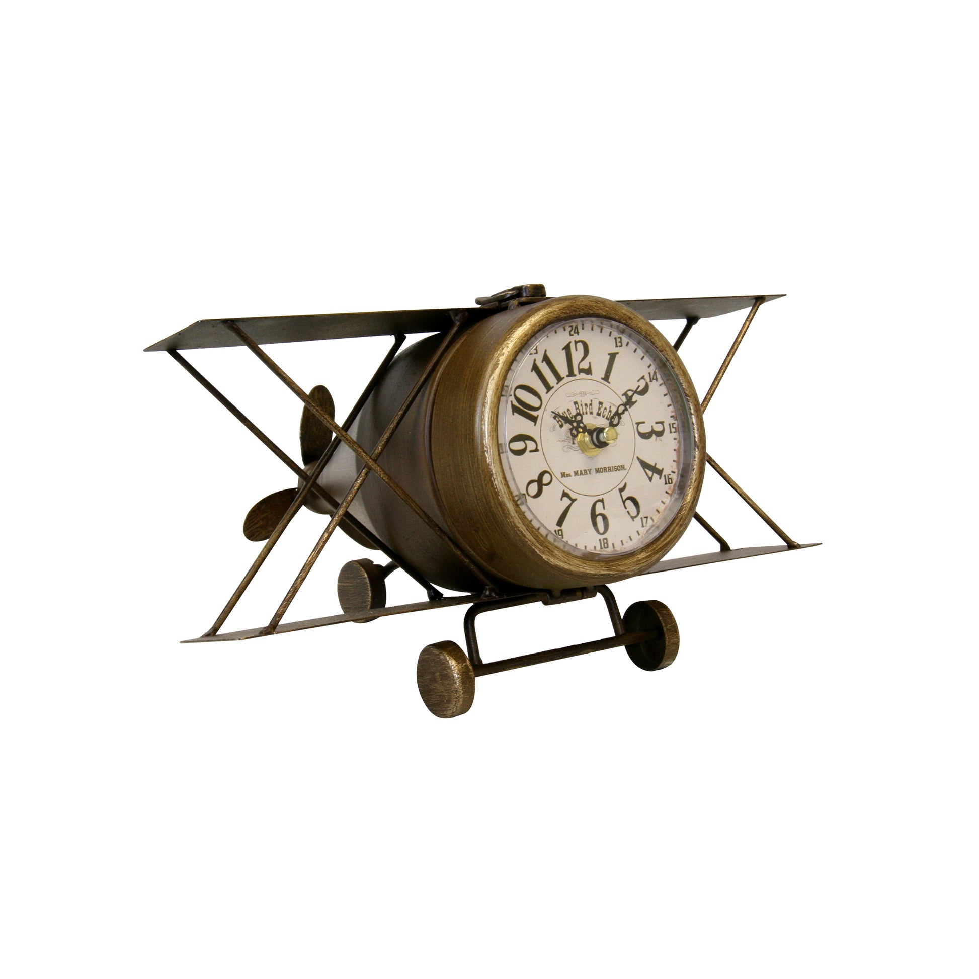 Classic Airplane With Numeral Display Table Clock