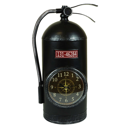 Faux Fire Extinguisher Shaped Table Clock