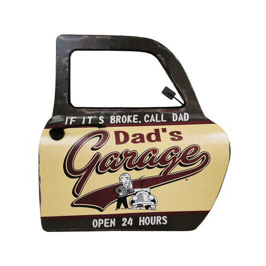 Dads Garage On A Car Door Sign