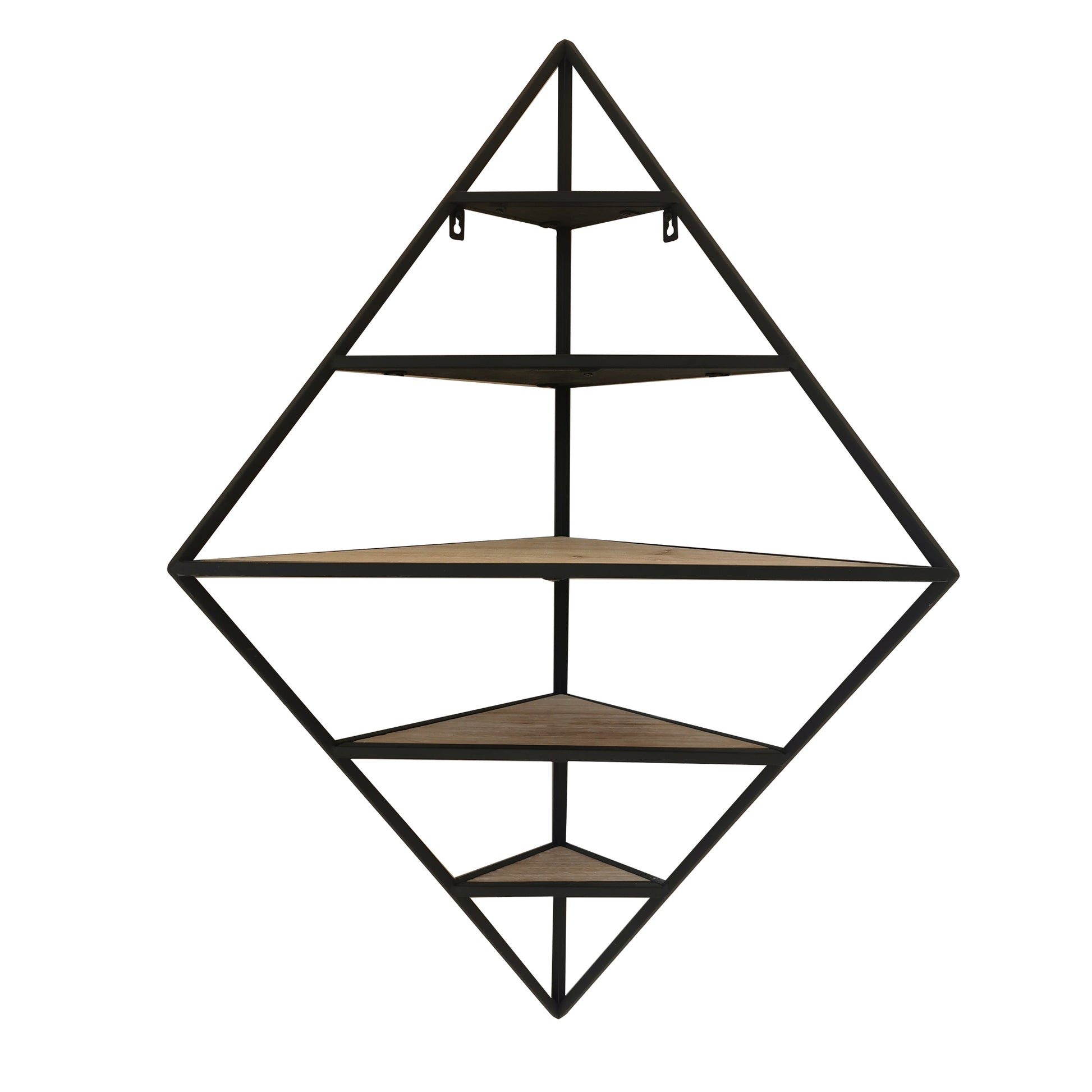 Diamond Shape With 5 Shelves Corner Wall Mounted Shelf